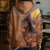 UniJames Personalized Love Horse Desert Canyon Western 3D Hoodie