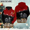 Uni Personalized Name Holstein Xmas Hoodie