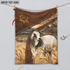 Uni Personalized Name Brahman Brown Blanket