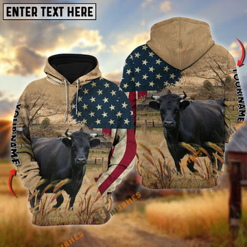 Uni Dexter US Flag Customized Name 3D Hoodie