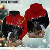 Uni Personalized Name Belted Galloway Xmas Hoodie