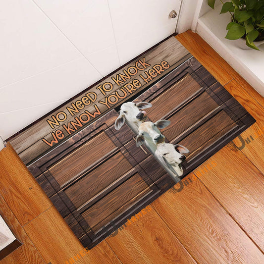 Uni Brahman Window Pattern Custom Name Doormat