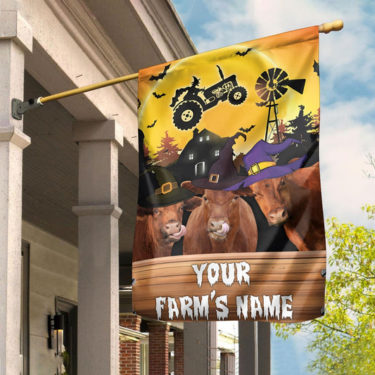 Uni Red Angus Farming Customized Name 3D Flag