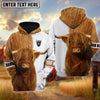 Uni Highland Cattle And White Personalized Name Shirt