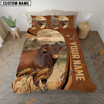 Uni Beefmaster Premium Brown Pattern 3D Bedding Set