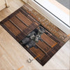 Uni Black Angus Window Pattern Custom Name Doormat