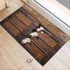 Uni Black Baldy Window Pattern Custom Name Doormat