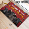 Uni Dexter Christmas Custom Name Doormat