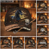 Unijames Personalized Horse Horseshoe Pattern Dark Brown Leather Style Cap (9 Breeds)