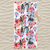 Holstein Cattle Hawaiian Inspiration Beach Towel