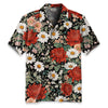 Crimson Daisy Hawaiian Shirt