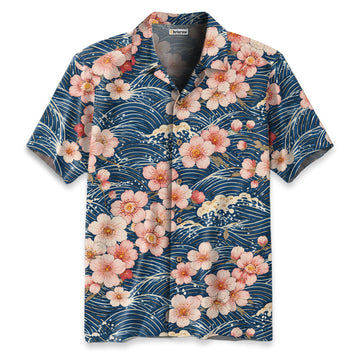 Sakura Wave Hawaiian Shirt