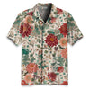 Crimson Daisy Hawaiian Shirt