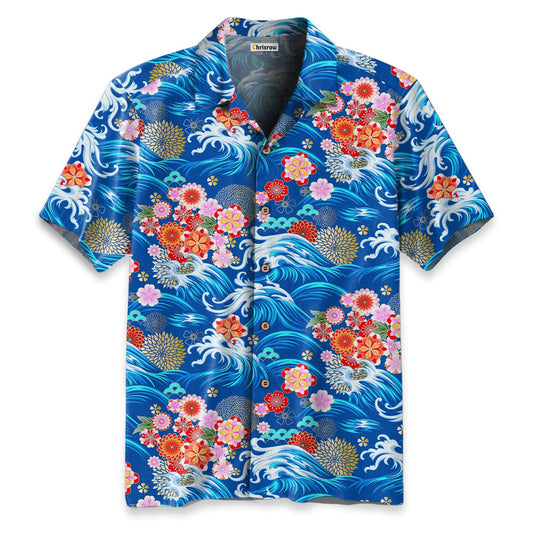 Sakura Wave Hawaiian Shirt
