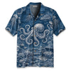 Blue Ocean Octopus Hawaiian Shirt