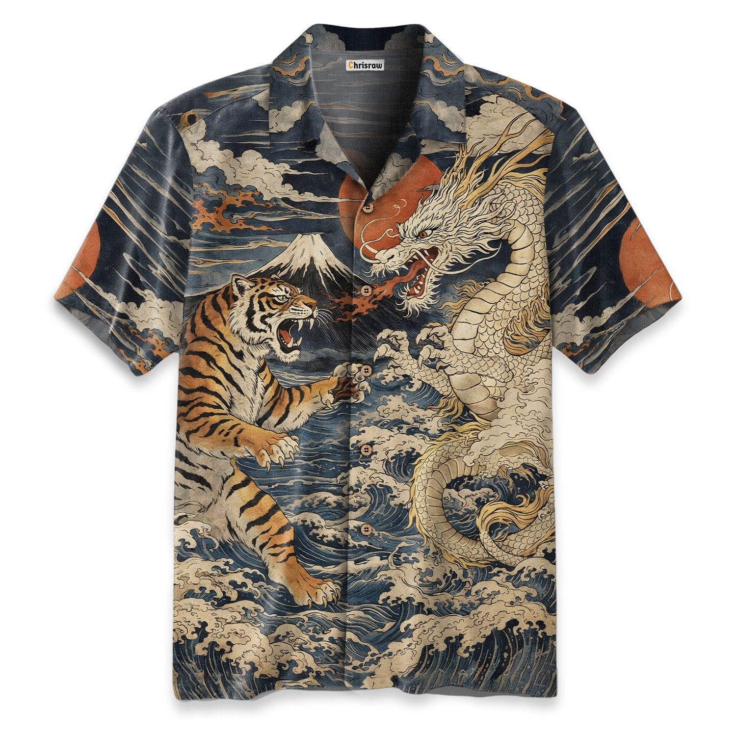 Fight Between Dragon And Tiger Hawaiian Shirt