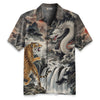 Fight Between Dragon And Tiger Hawaiian Shirt