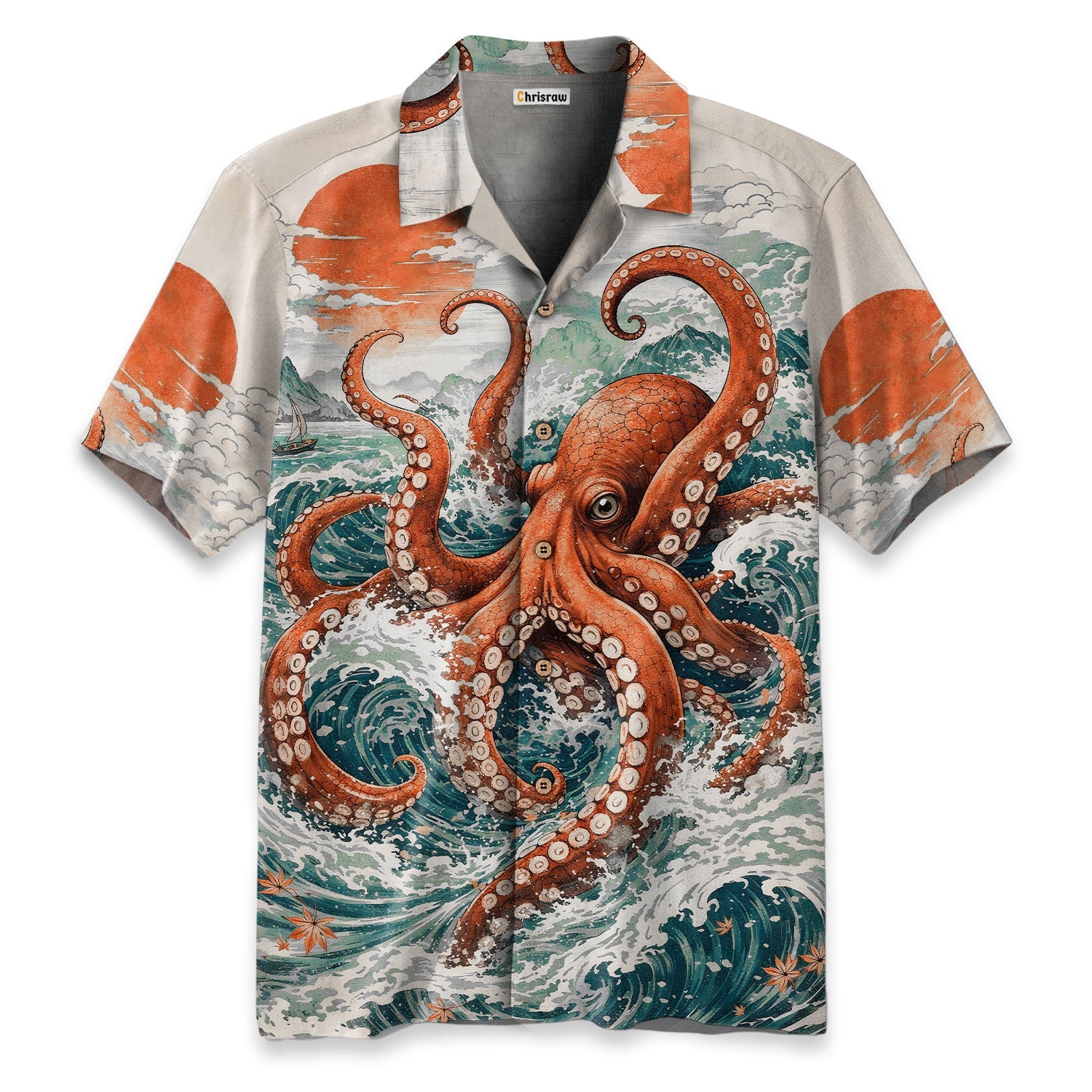 Great Wave Octopus Hawaiian Shirt