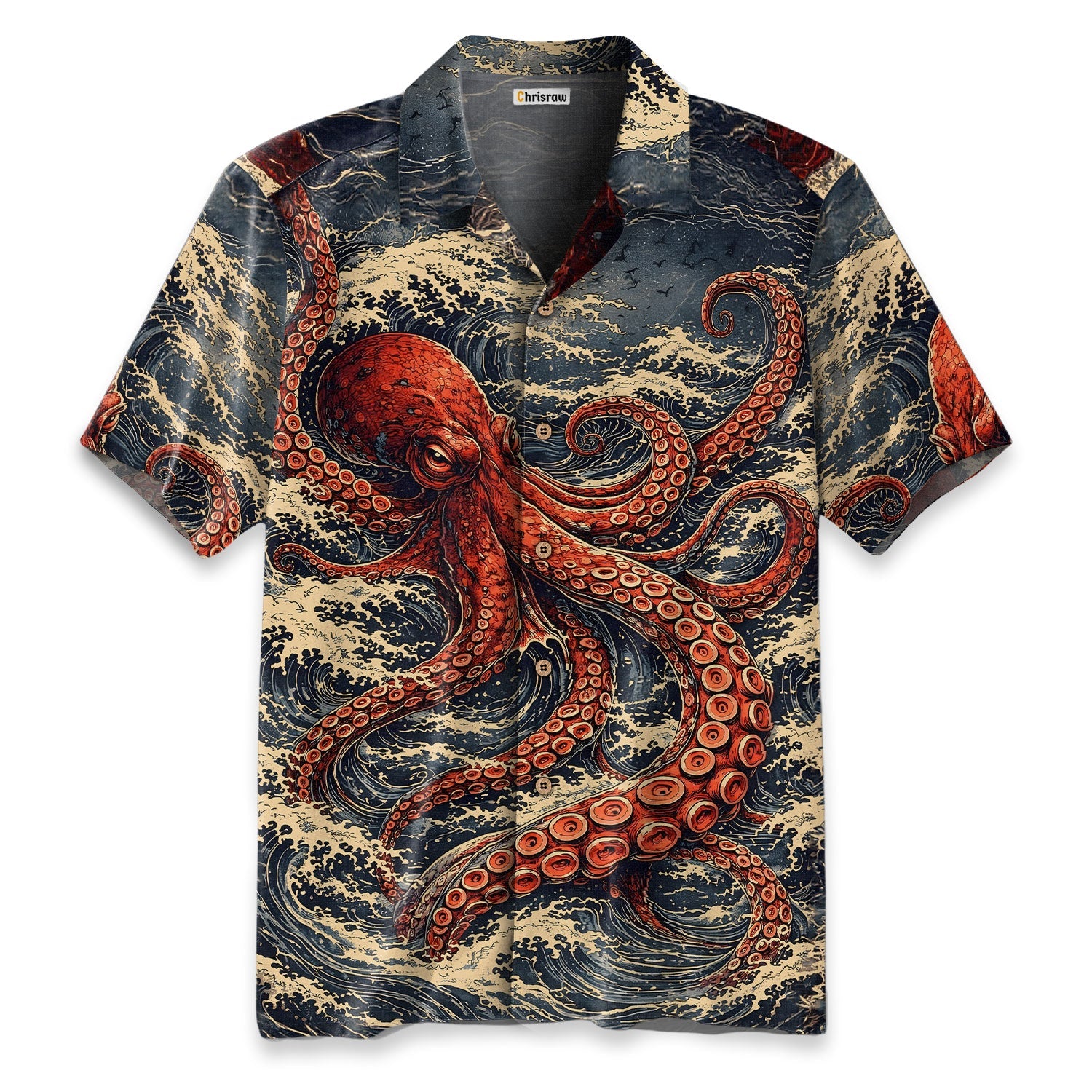 Great Wave Octopus Hawaiian Shirt