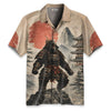 Japanese Samurai Bigfoot Hawaiian Shirt