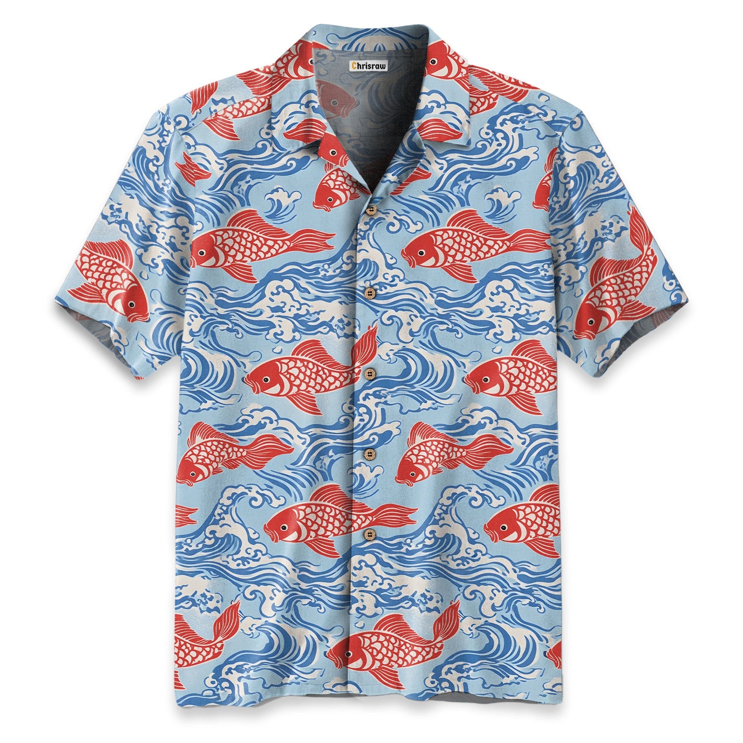 Koi Carp Frenzy Hawaiian Shirt