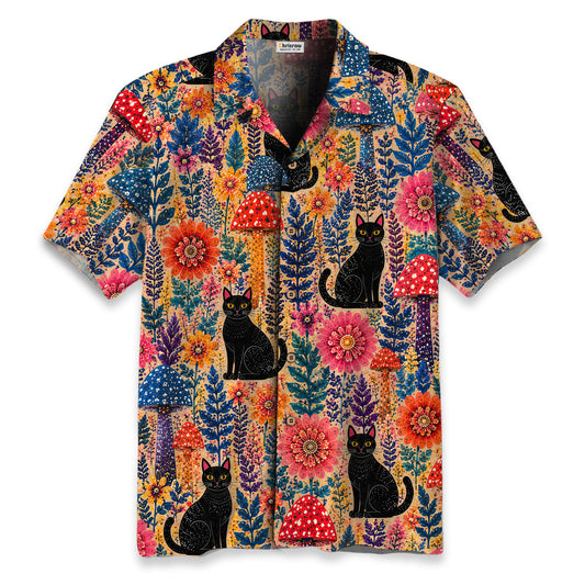 Yayoi Kusama Forest Cat Hawaiian Shirt