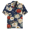 Crimson Daisy Hawaiian Shirt