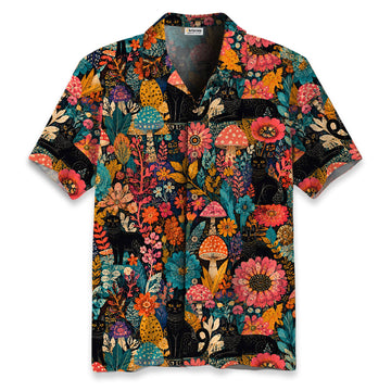 Yayoi Kusama Forest Cat Hawaiian Shirt