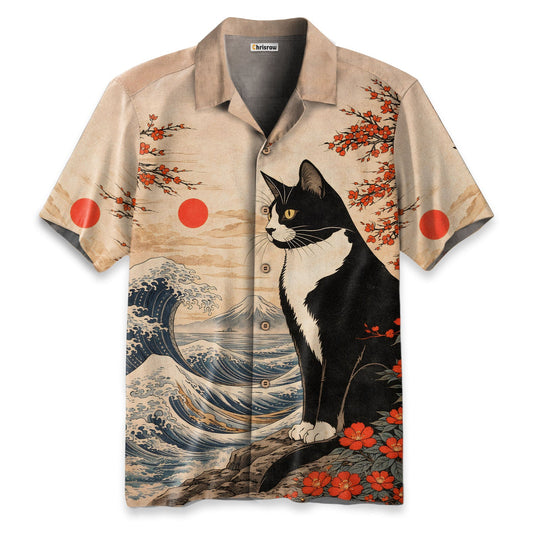 Sunset Cat Hawaiian Shirt