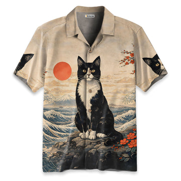 Sunset Cat Hawaiian Shirt