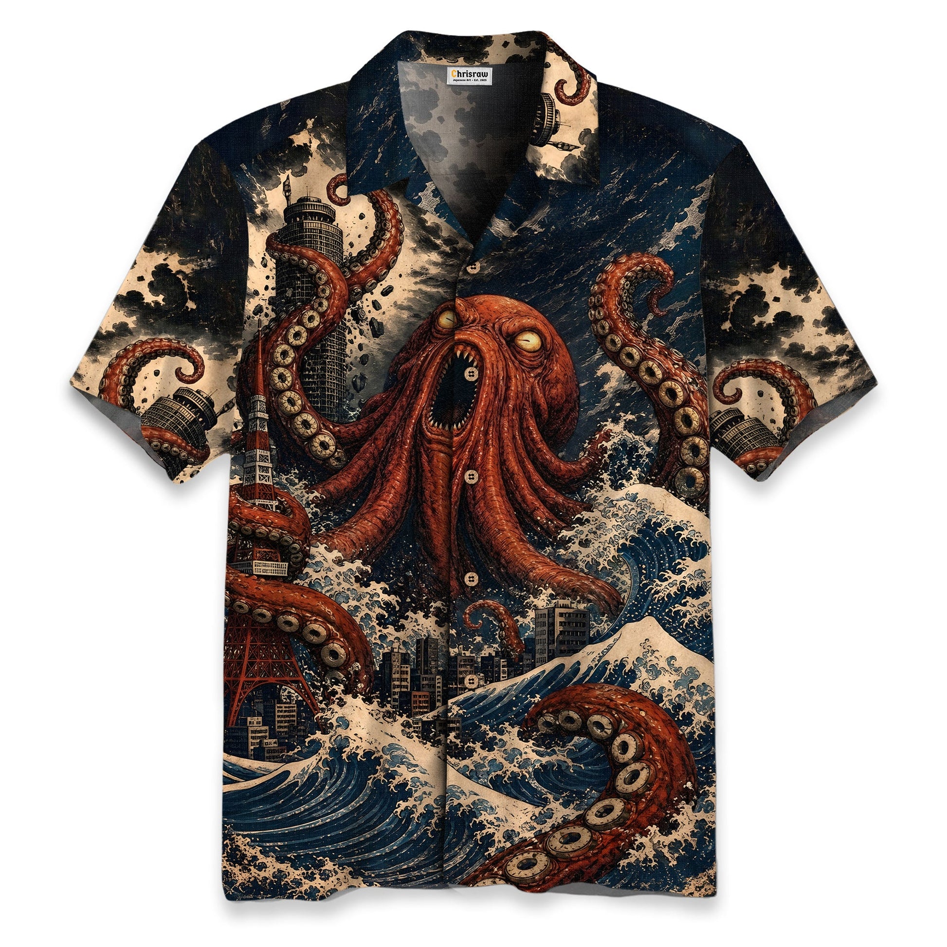 Tokyo Kaiju Octopus Hawaiian Shirt