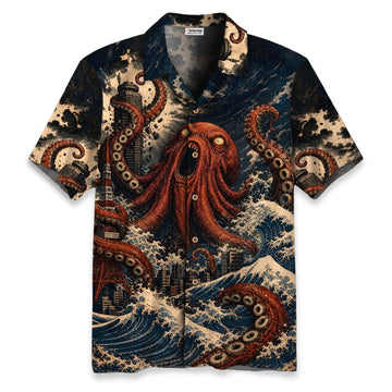 Tokyo Kaiju Octopus Hawaiian Shirt