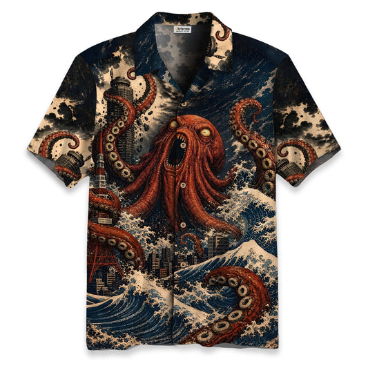 Tokyo Kaiju Octopus Hawaiian Shirt