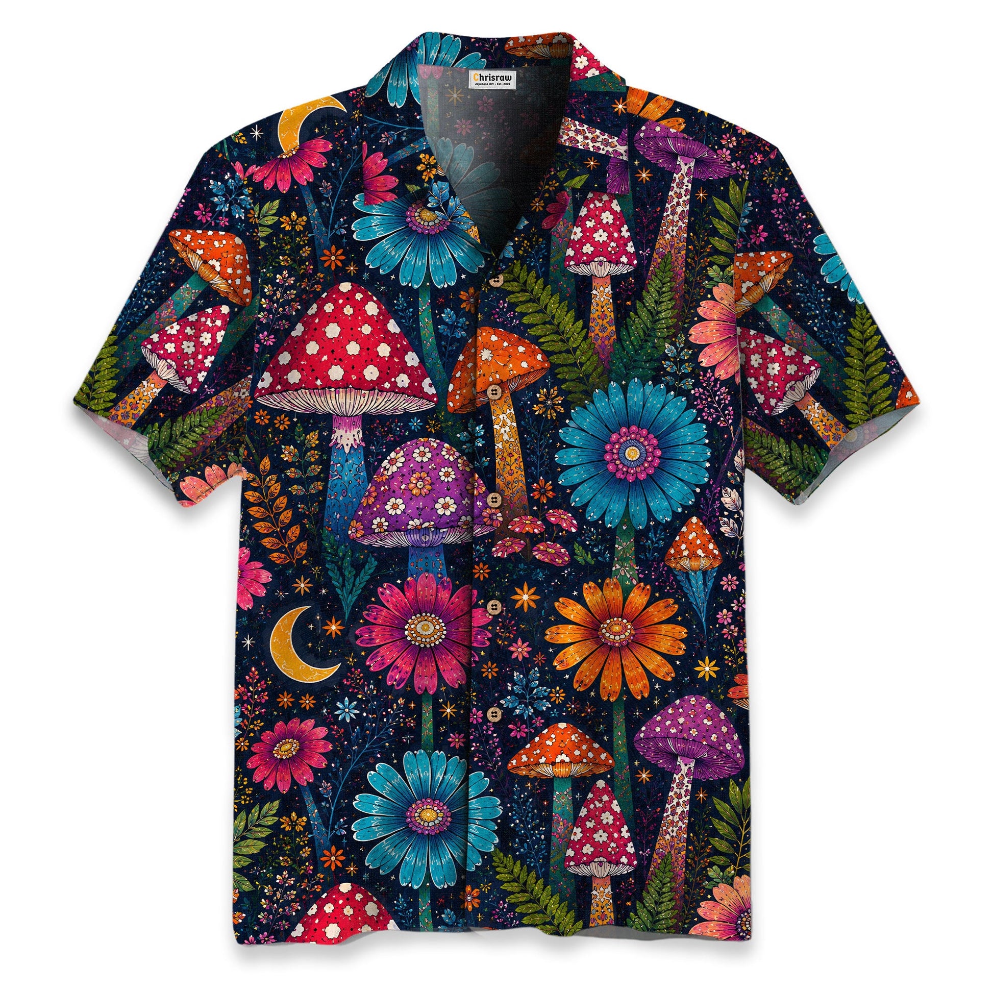 Yayoi Kusama Mushrooms Hawaiian Shirt