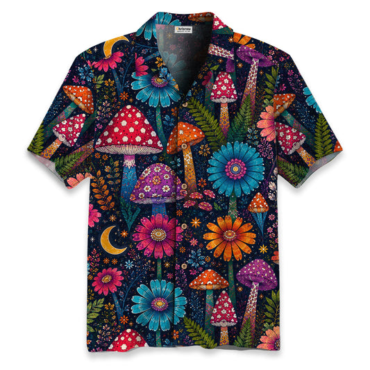 Yayoi Kusama Mushrooms Hawaiian Shirt