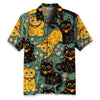 Yellow Cat And Black Cat Hawaiian Shirt