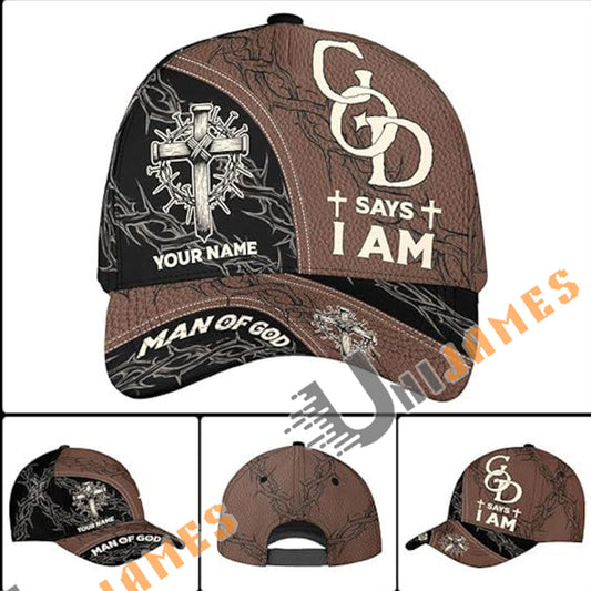 Unijames Personalized Christian Cross Jesus Baseball Cap– for Christian & Faith Lovers