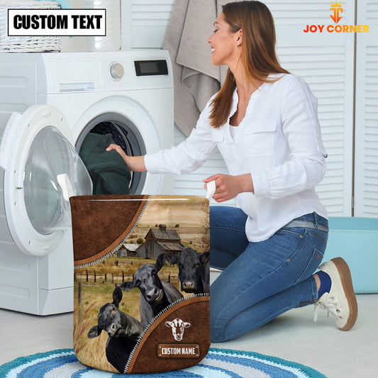 Uni Black Angus Custom Name Laundry Basket