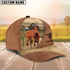 Uni Red Angus Customized Name Brown Cap