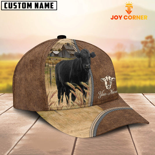 Uni Personalized Name Black Angus Farming Cap
