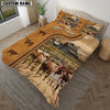 Uni Texas Longhorn On The Farm Personalized Name Bedding Set