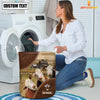 Uni Hereford Cow Custom Name Laundry Basket