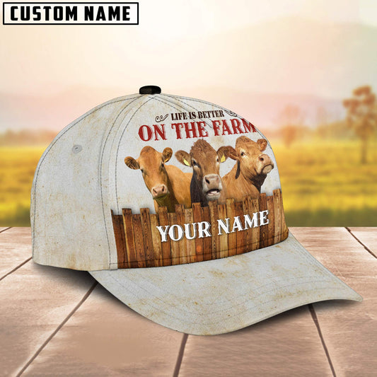 Uni Limousin Better On The Farm Customized Name Cap