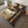 Uni Charolais No Horn Custom Text Leather Pattern Bedding Set