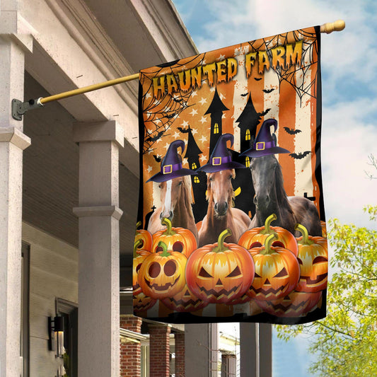 Uni Horse Cattle Haunted Farm Halloween Flag