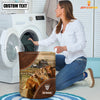 Uni Highland Cow Custom Name Laundry Basket