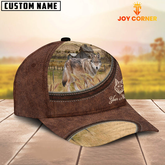 Uni Coyotes On The Farm Customized Name Leather Pattern Cap