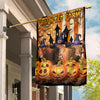 Uni Red Angus Cattle Haunted Farm Halloween Flag