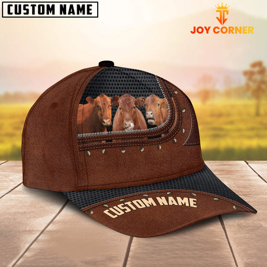 Uni Red Angus Happiness Zipper Pattern Customized Name Cap