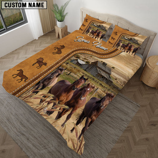 Uni Horse On The Farm Personalized Name Bedding Set